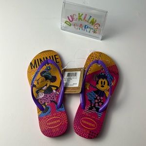 NWT Havaianas x Disney Minnie Mouse Flip Flops SZ-13C